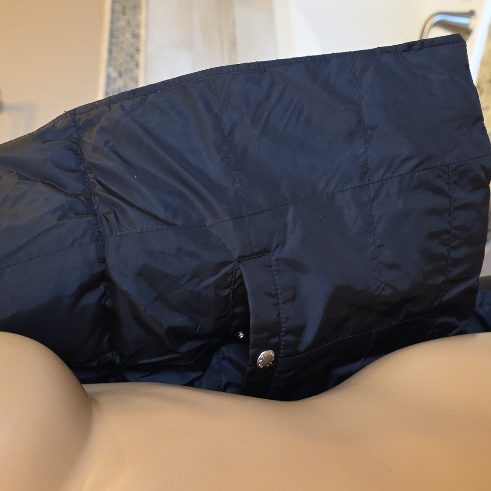 PRADA Black Down Puffer Jacket with Fur Collar - Picture 11 of 16